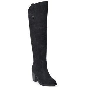 SO ZANDRA BLACK TALL SHAFT BOOTS  SIZE 7 1/2
